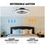 Ventilateur de plafond encastré à intensité variable de 20 po avec lumières DEL Demaury-2140420710