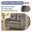 This Handcrafted 5-Piece Outdoor Seating Group Infuse Your Porch Or Patio With Timeless Charm And Natural Elegance. The Set Includes A Glider Loveseat,  2 Classic Swivel Chairs, A Side Table And A Coffee Table, Hand Woven PE Wicker Paired With A Curved W-327869353-315604859