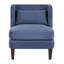 Fauteuil d'appoint en velours côtelé bleu pour espace de vie principal, siège réversible, profondeur d'assise, fabrication en contreplaqué, coussin de 22 po x 11 po-87975542