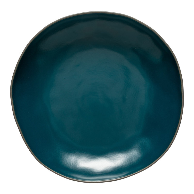 Stacked Organic Stoneware Serving Bowl, Deep Sea