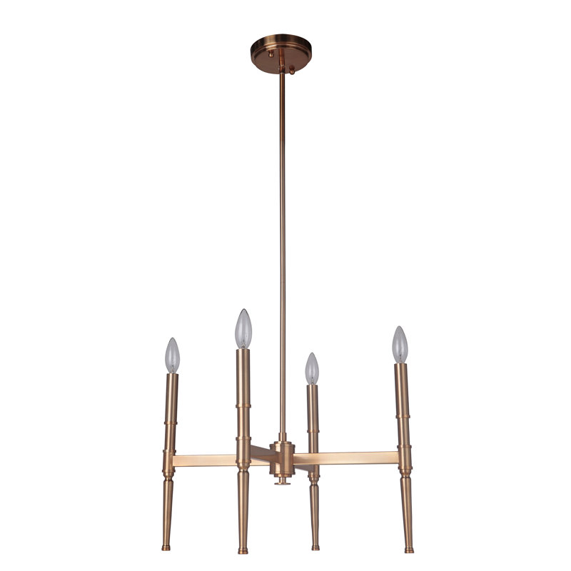 Quinlan 4 - Light Sputnik Sphere Chandelier, Satin Brass