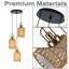 Luminaire suspendu en rotin 3 lumières Boho-570491297