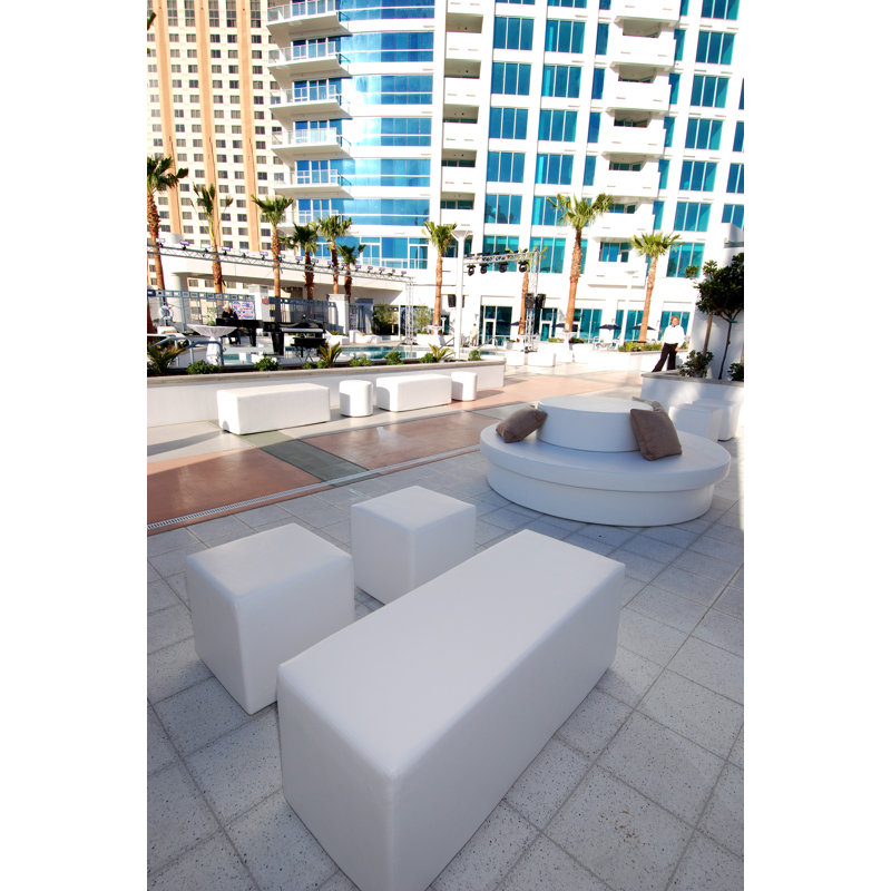 Dashes Rectangle Soft Seating, Chill White