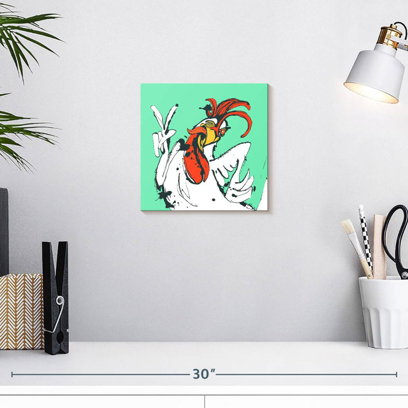 Brampt Funny Chicken, 10" H x 10" W