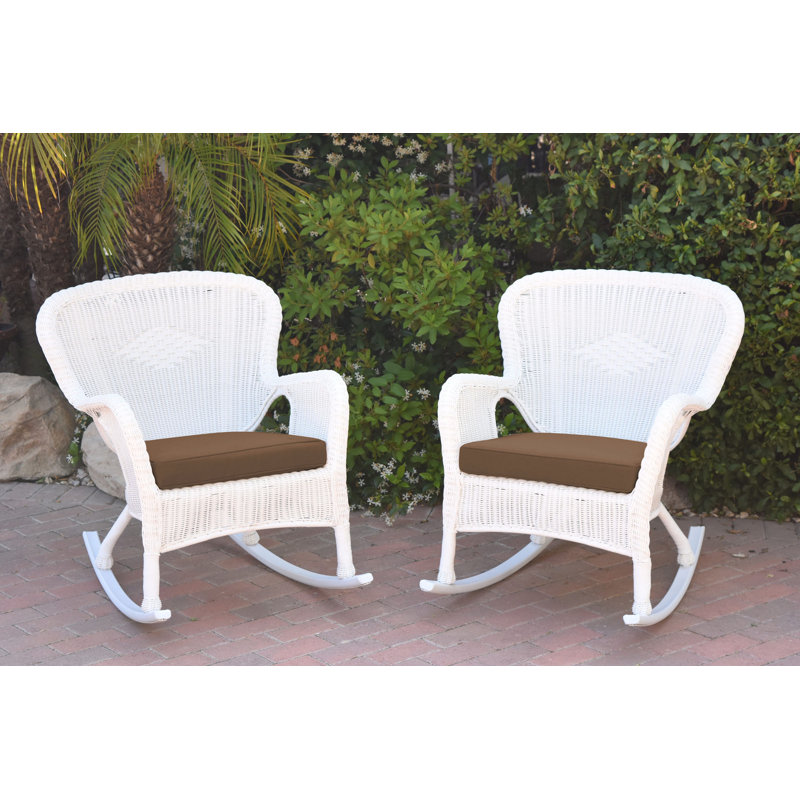 Chaise berçante Batchelder, Brun, Blanc
