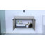 Ensemble de meuble-lavabo mural simple en chêne blanc Mariena de 24 po avec vasque en céramique