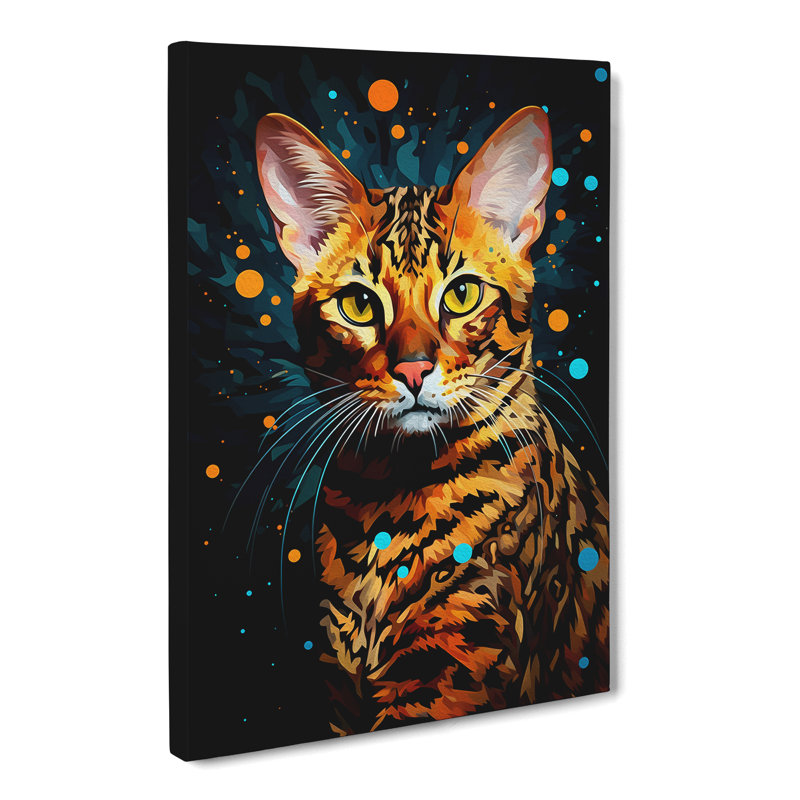 Bengal Cat Digital - Wrapped Canvas, 60cm H x 40cm W x 3cm D