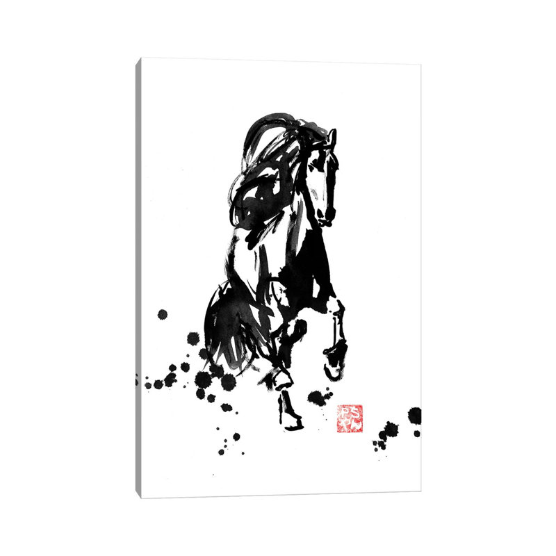 Running Horse by Péchane - Print on Canvas, Wrapped Canvas, 101.6 cm H x 66.04 cm W x 3.175 cm D