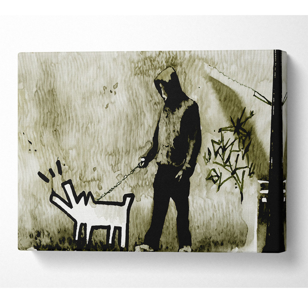 Haring Dog - Kunstdrucke auf Leinwand - Wrapped Canvas