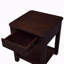 Table d'appoint Flora brun foncé avec tiroir Flora