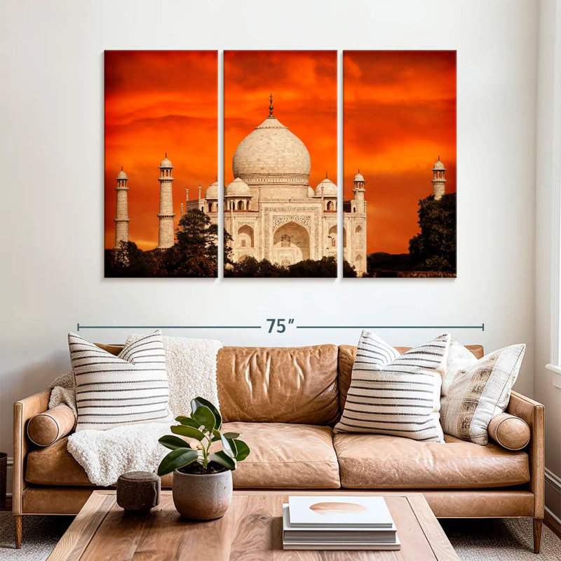Adella, coucher de soleil sur le Taj Mahal, H 42 po x l 65 po