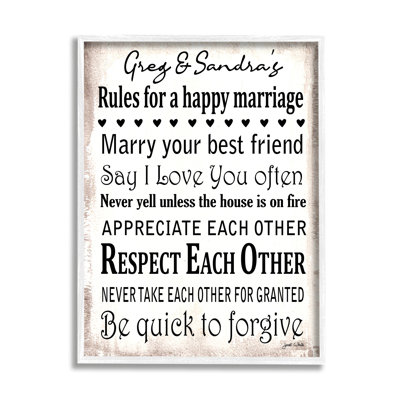 Art mural personnalisé rustique, mariage heureux cmw-111