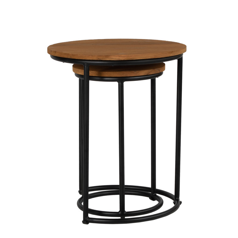Sunset Outdoor Round Teak Side Table