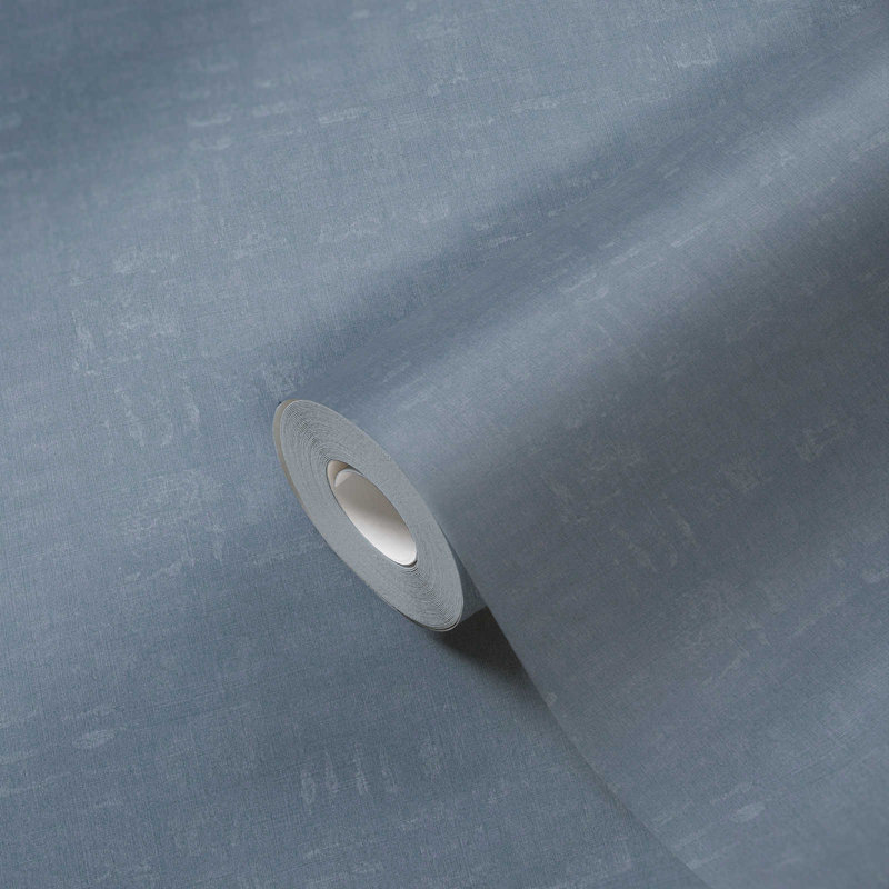 Diez Linen Effect 10.05m x 53cm Textured Matte Wallpaper Roll, Blue