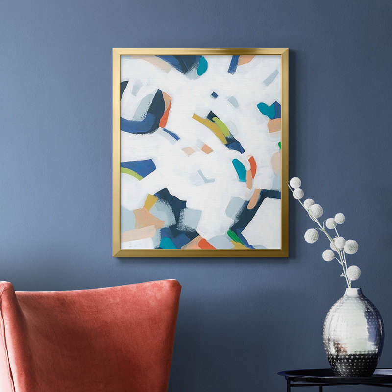 Toile encadrée de qualité supérieure «Bright Orbit I» - prête à être accrochée, Or, H 24 po x l 20 po