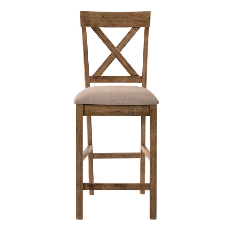 Ensemble de tabourets élégants à hauteur de comptoir à dossier croisé polyvalent