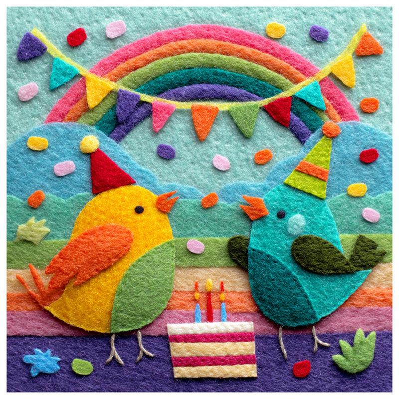 Tapis de bain Felt Birds, L 24 po x L 17 po