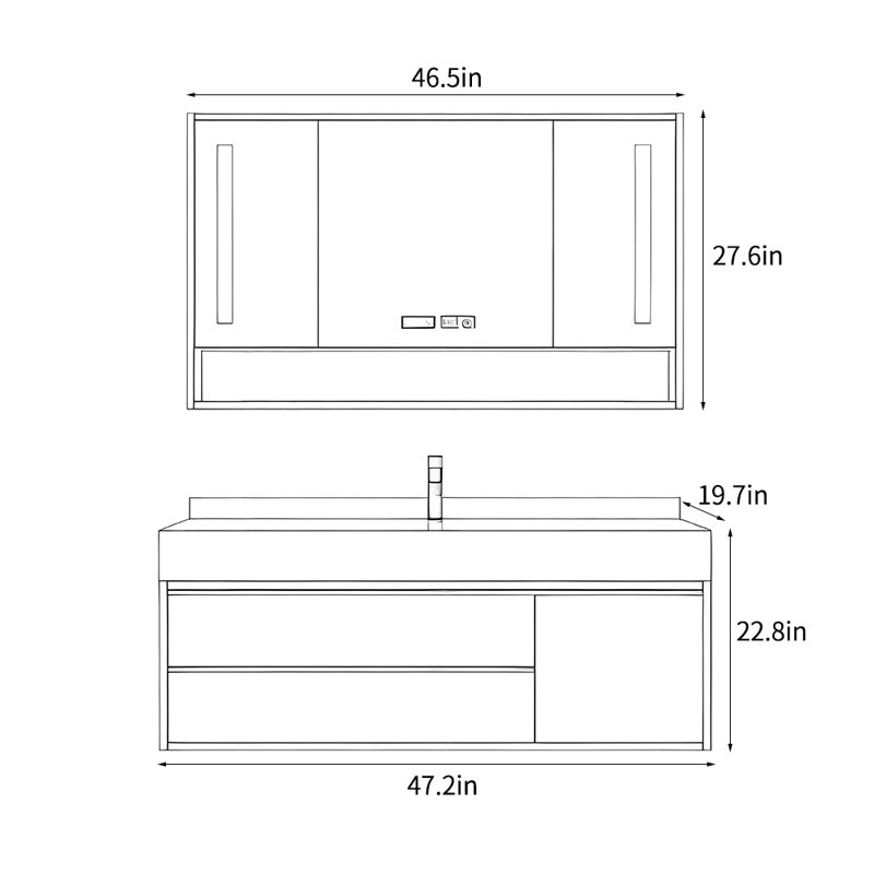 High-end modern simple bathroom cabinet