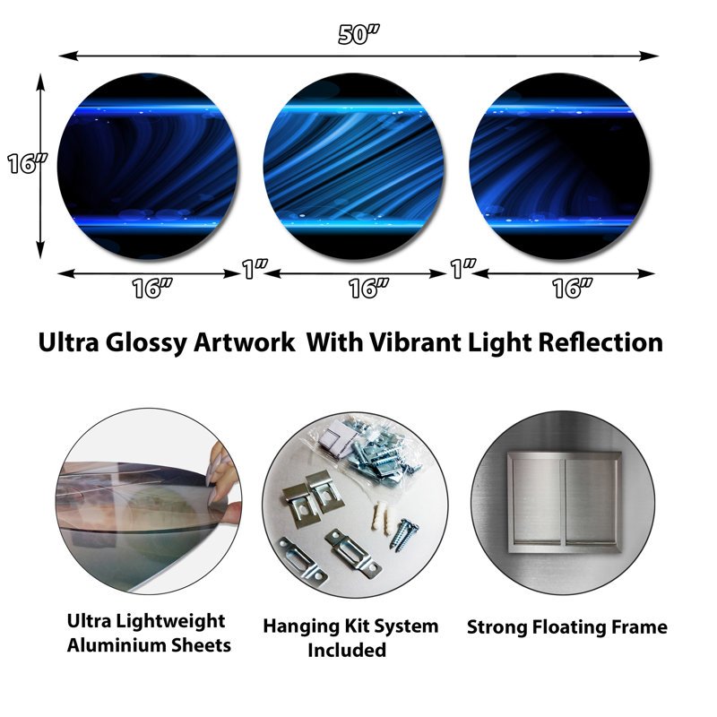 Modern Abstract Wall Decor on Metal