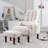 Muddathir Upholstered Waiting Room Accent Chair with Adjustable Backrest and Ottoman-834831590