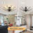 5 - Light Wrought Iron Dimmable Chandelier-836583414