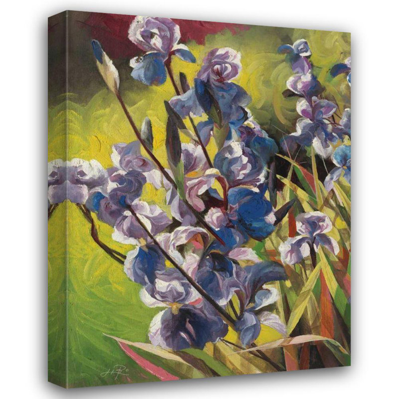Art sur toile tendue Red Barrel Studio® Bo, Li, Iris Garden I, H 36 po x l 28 po