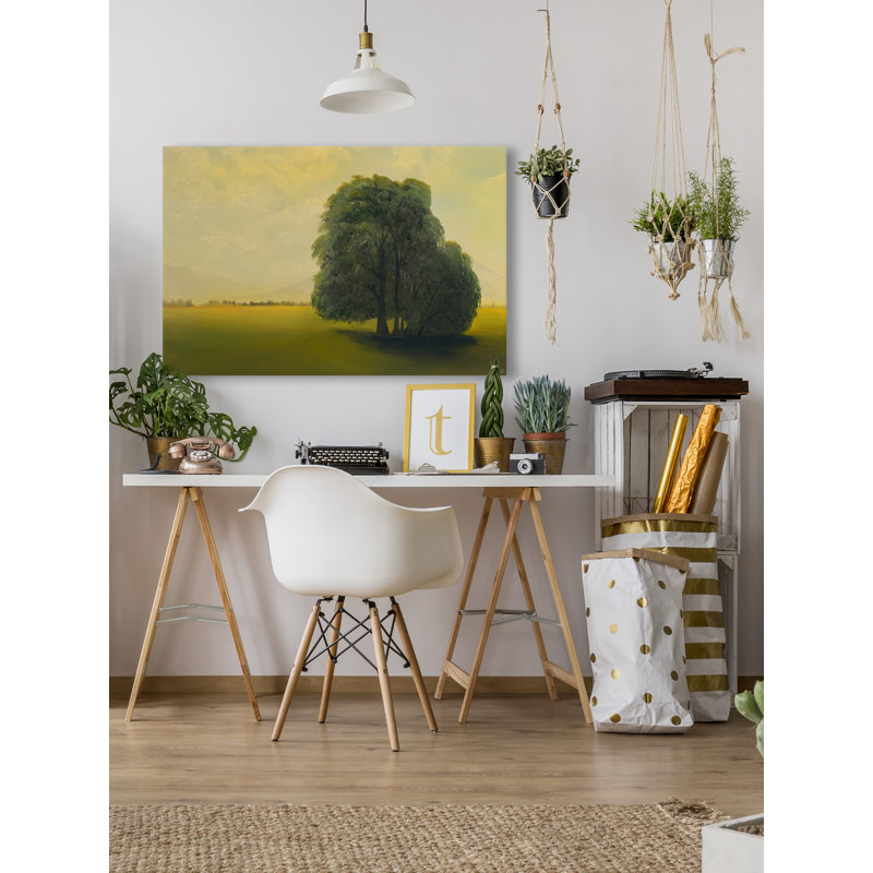 «Green Fields and Lone Tree», reproduction sur toile tendue, H 8 po x l 12 po x P 1,5 po