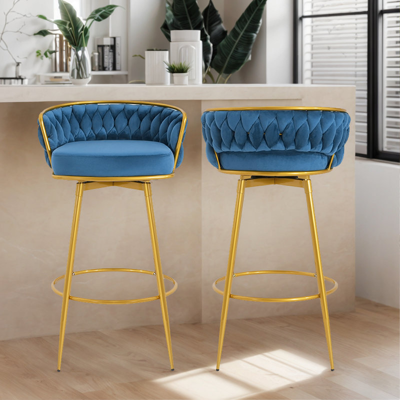 Tabouret de bar 31,48 po, Bleu