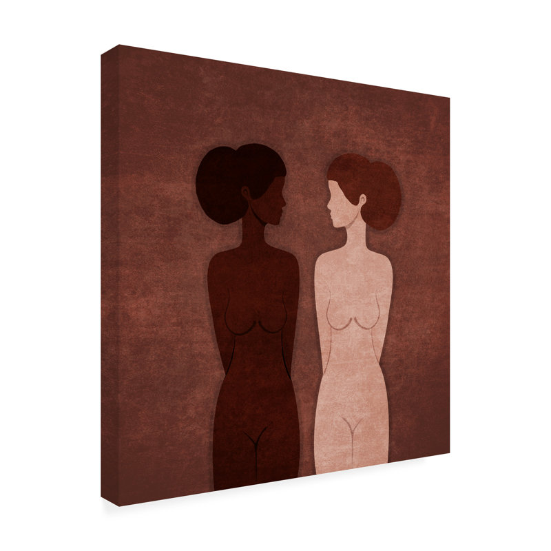 Œuvre sur toile «Bachelor Emel Tunaboylu Absctract Terra Women Couples», H 14 po x l 14 po