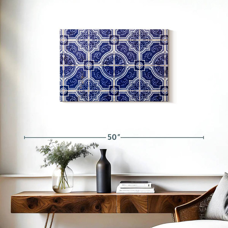 Carreaux de sol bleu Avery Porto, H 20 po x l 30 po