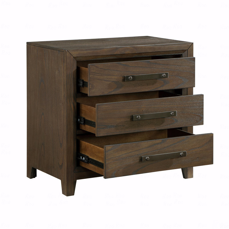 Table de chevet pour chambre à coucher à 3 tiroirs