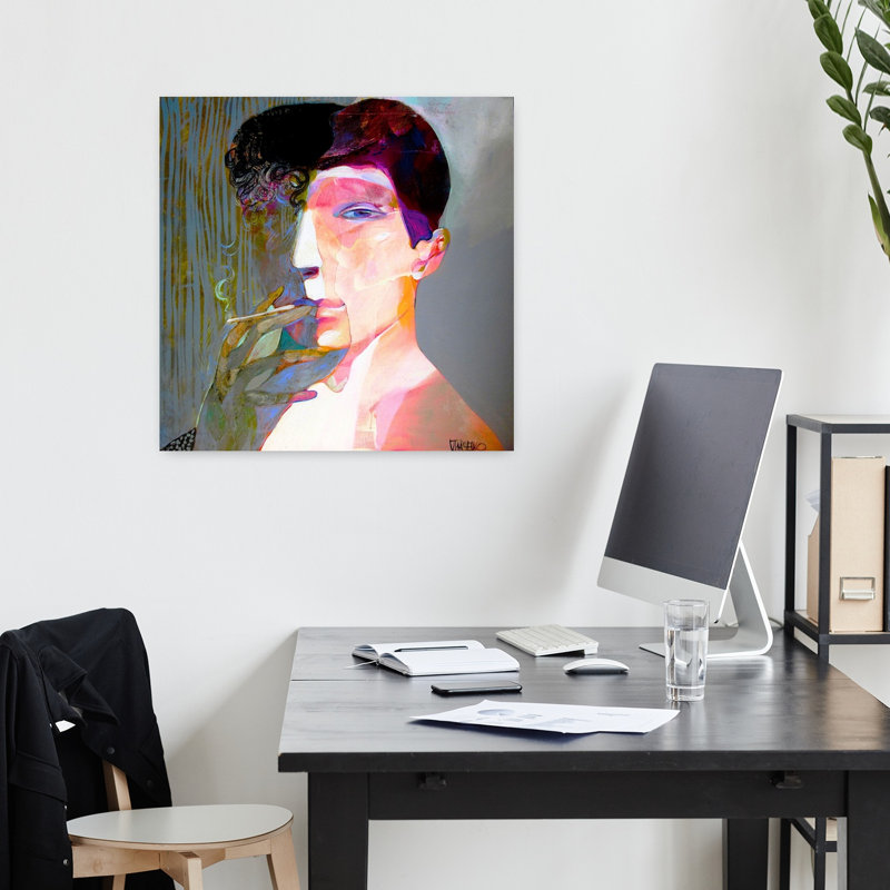 Art contemporain contemporain abstrait, H 18 po x l 18 po