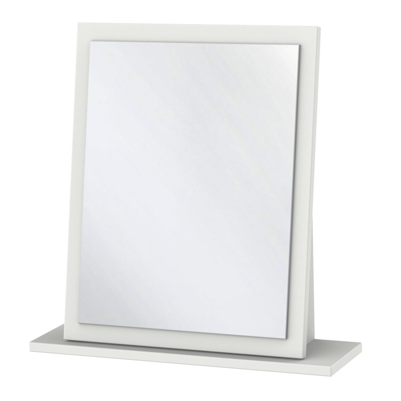 Fully Assembled Levine Accent Mirror, Grey Matte