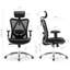  Chaise de bureau ergonomique en filet avec support lombaire réglable et accoudoirs rembourrés pour 300 lb-909741466