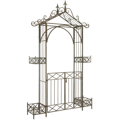 64.5'' W x 15.8'' D Iron Arbor