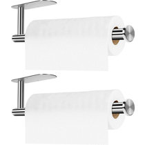 HUFEEOH Paper Towel Holder Under Cabinet Wall Mount for Kitchen Paper  Towel, Adhesive Paper Towel Roll Rack for Bathroom