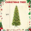 Arbre de Noël mélangé vert avec support, non pré-éclairé et pré-éclairé, 11 tailles disponibles-537880291-537880318