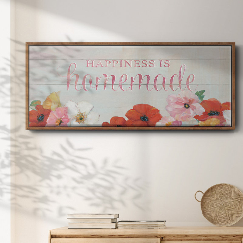 Le bonheur est fait maison - toile encadrée, H 24 po x l 60 po