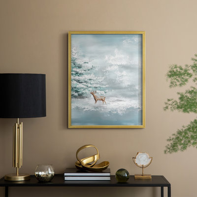 «Christmas Holiday Art», reproduction encadrée CL XXV - bois massif