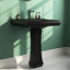 Lavabo de salle de bain rectangulaire en porcelaine vitreuse avec trop-plein Apex-99407255-96123225