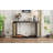 Narrow Console Table With Unique Irregular Top Design & Open Shelf-644746435