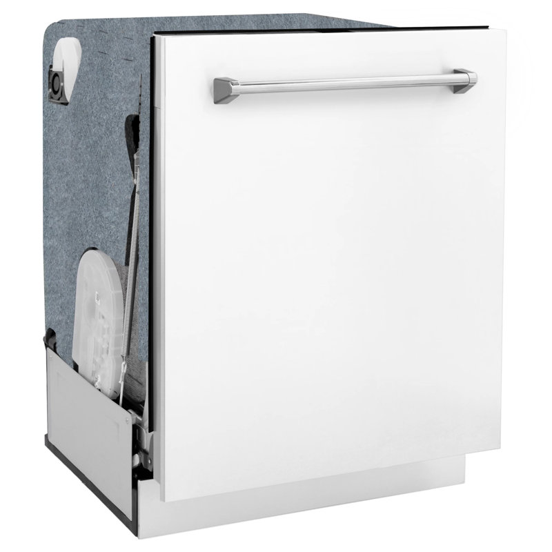 24" Monument Series 3rd Rack Top Touch Control Dishwasher with Stainless Steel Tub, White Matte