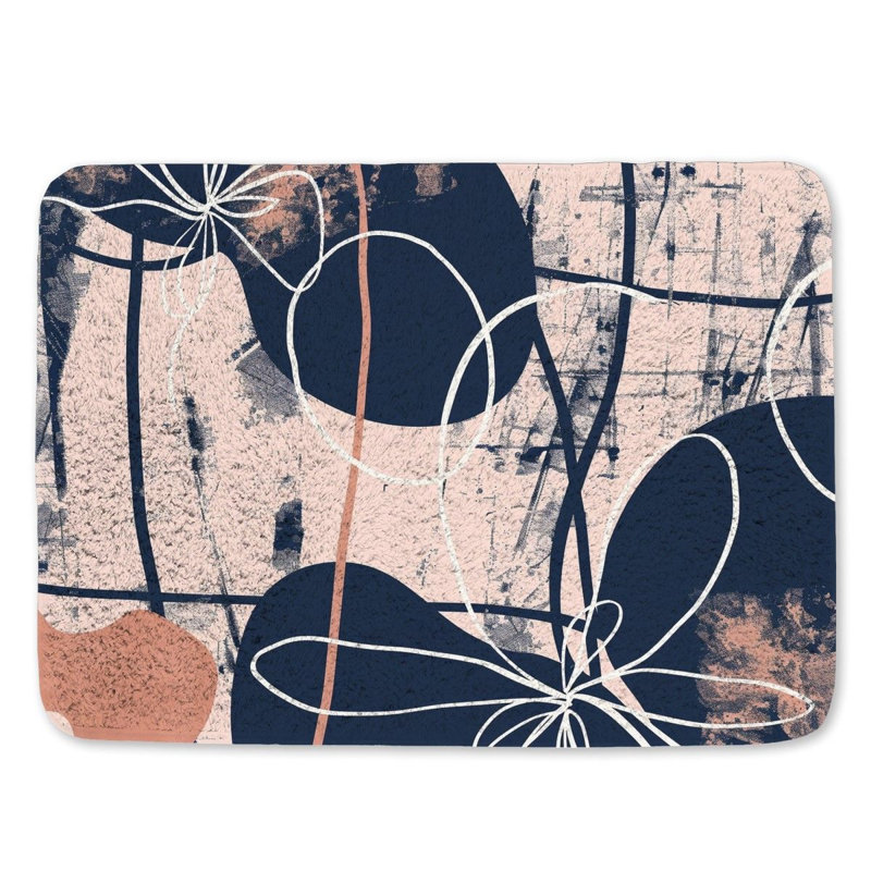 Mattes Microfiber / Microsuede Bath Mat, 17"W x 24"L