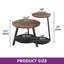  Coffee Table Set Of 2, Nesting Tables With Roomy Storage Space, Small Round Tables For Living Room, Side Sofa, Wood-238165389