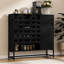 Élégant, tissé noir, buffet, conception arquée, rangement réglable multi-couches, cuisine, salon, décoration intérieure