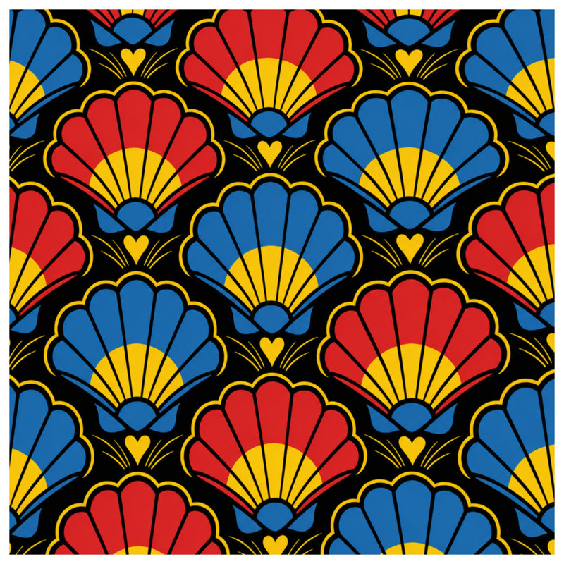 Édredon à motif de coquillage coloré, Twin Extra Long