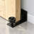 2 Pack Wall Mount Barn Door Floor Guide, Adjustable Stay Roller, 8 Setup Options, Black Sliding Barn Door Hardware
