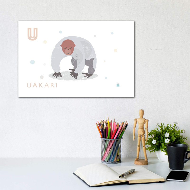Uakari - imprimé, H 8 po x l 12 po x P 0,75 po, Toile tendue, Pas de tapis