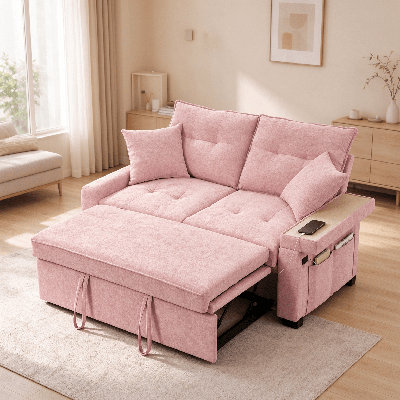 89 po. Canapé rembourré en velours côtelé 89 po avec 4 coussins pour le salon, la chambre à coucher et le bureau