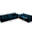 Chenille bleue pour la maison, canapé 2 places et 3 places, matériau haut et fabrication, rembourrage en éponge moderne